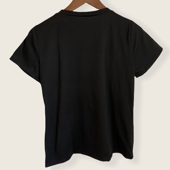 Maternity Baby Footprint Short Sleeve Black T-Shirt Small - Picture 3 of 4